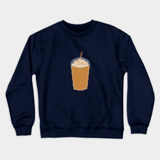 Iced frappe with caramel pixel art Crewneck Sweatshirt